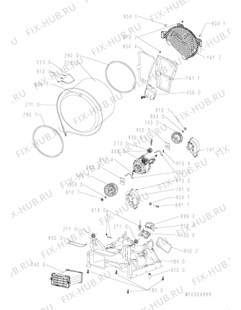 Схема №2 AZC 6571 с изображением Модуль (плата) для стиралки Whirlpool 481010557170
