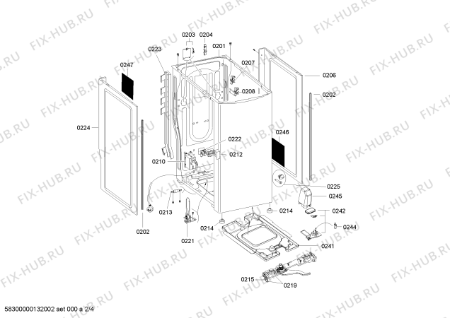 Схема №3 WOT22590 Logixx 5 с изображением Изоляция для стиральной машины Bosch 00646010