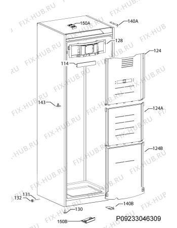 Взрыв-схема холодильника Husqvarna QR920W - Схема узла Housing 001