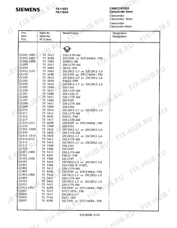 Схема №23 FA118G4 с изображением Переключатель для видеоэлектроники Siemens 00734683