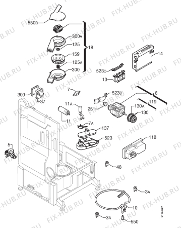 Взрыв-схема посудомоечной машины Zanussi ZT6810 - Схема узла Electrical equipment 268