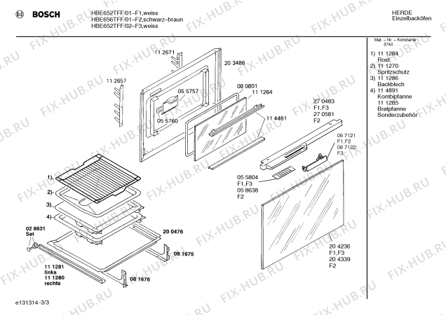 Схема №3 HEE652T с изображением Индикатор для духового шкафа Bosch 00058181