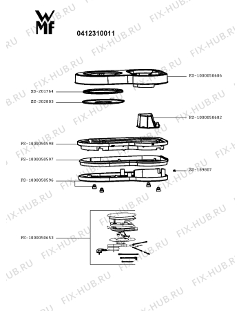 Схема №3 0412310011 с изображением Труба для электрокофемашины Seb FS-1000050654