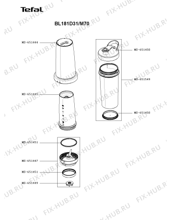 Схема №2 KB181D11/M70 с изображением Крышка для чаши для блендера (миксера) Krups MS-651450