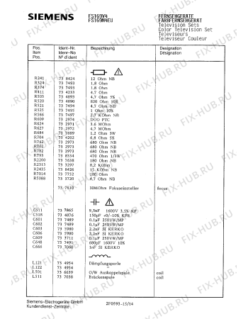 Схема №11 FS169N4EU с изображением Инструкция по эксплуатации для жк-телевизора Siemens 00530661