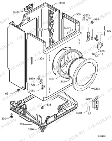 Взрыв-схема стиральной машины Juno Electrolux JWV7814 - Схема узла Housing 001