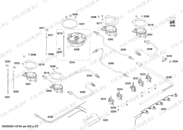 Взрыв-схема плиты (духовки) Bosch PCQ715T90Y ENC.PCQ715T90Y 4G+1W TIMER BO70F IH5 - Схема узла 02