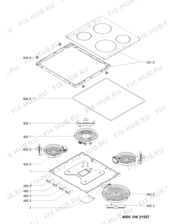 Схема №1 AKL 4990 NE с изображением Поверхность для духового шкафа Whirlpool 481010623706