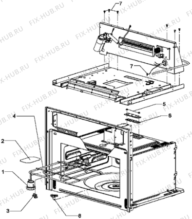 Взрыв-схема микроволновой печи Gorenje BOC5322AX (231361, BT32CF2) - Схема узла 04