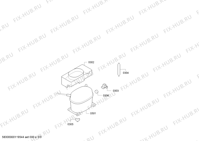 Схема №2 RW404760 с изображением Тэн оттайки для холодильника Bosch 00667717