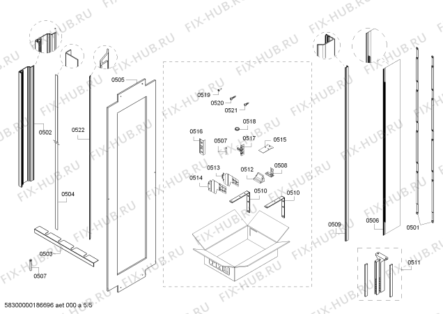 Схема №2 RW464361AU Gaggenau с изображением Силовой модуль для холодильника Bosch 00749118