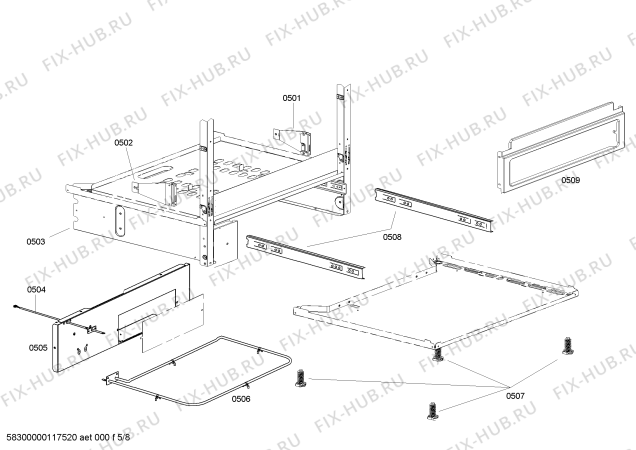 Схема №7 HGS7022UC с изображением Панель для плиты (духовки) Bosch 00144462