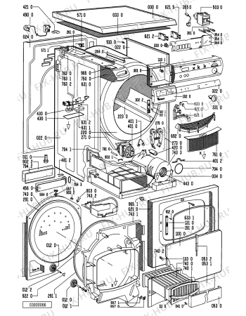 Схема №1 AWZ 565 с изображением Дверь (люк) Whirlpool 481245219402