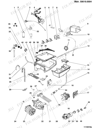 Взрыв-схема стиральной машины Indesit WG920PG (F022278) - Схема узла