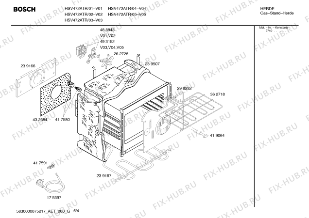 Схема №3 HM23025TR Siemens с изображением Столешница для плиты (духовки) Bosch 00239506