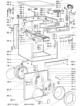 Схема №2 WA SYMPHONY 1200-B,N с изображением Декоративная панель для стиральной машины Whirlpool 481245219755