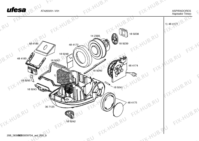Схема №2 AT4203 с изображением Бумажный фильтр для мини-пылесоса Bosch 00484186