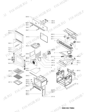 Схема №1 IBS 324 RWW с изображением Дверца для плиты (духовки) Whirlpool 480121102703