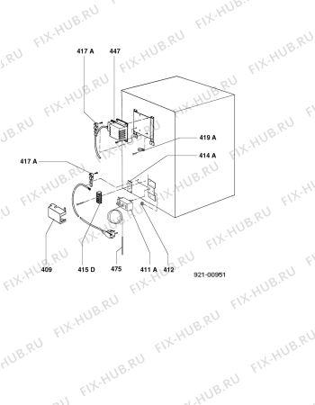 Взрыв-схема холодильника Electrolux RH237LDG - Схема узла Armature/fitting