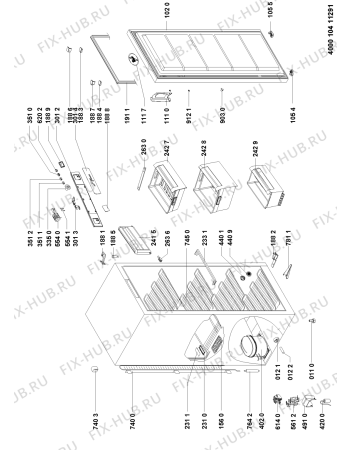 Схема №1 WVE1630 A+W с изображением Дверца для холодильной камеры Whirlpool 481010398712