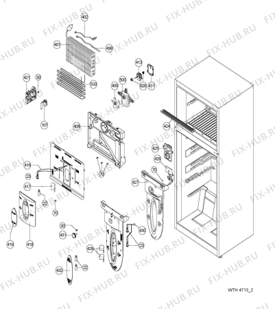 Схема №3 WTH4713 A+M с изображением Конденсатор для холодильной камеры Whirlpool 482000002955