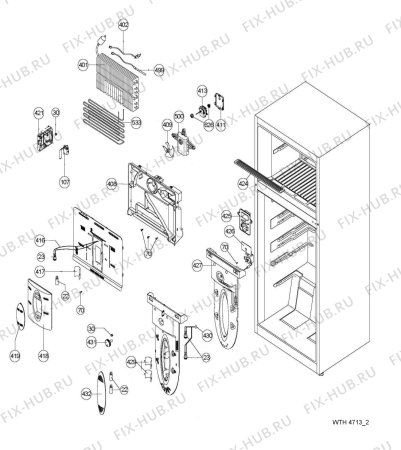 Схема №3 WTH4713 A+M с изображением Держатель для холодильника Whirlpool 482000002944