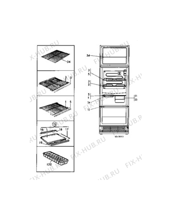 Взрыв-схема холодильника Electrolux TR1278 - Схема узла C10 Interior