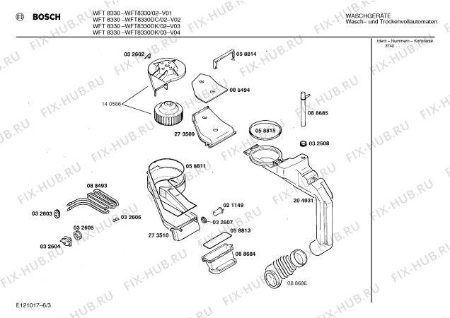 Схема №4 WFT8330DC WFT8330 с изображением Панель для стиральной машины Bosch 00285767