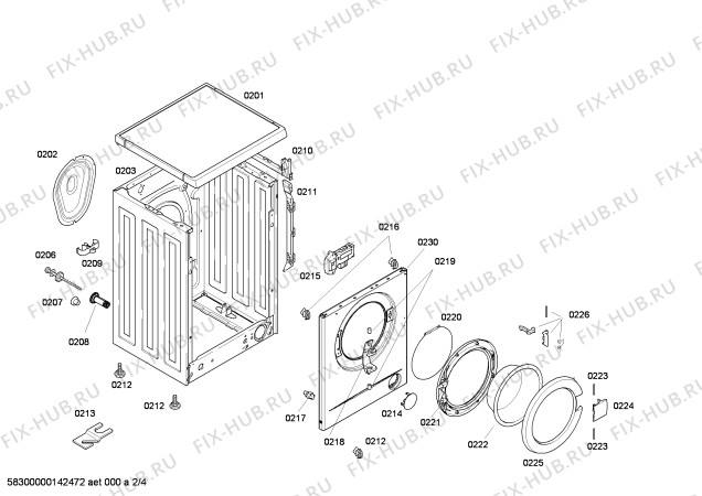 Схема №3 WAE20000IT с изображением Панель управления для стиральной машины Bosch 00671867