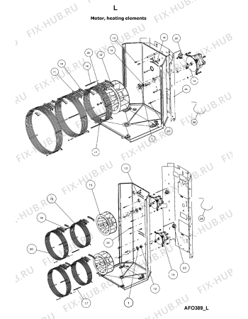 Схема №21 AFO 389 с изображением Запчасть для комплектующей Whirlpool 483286011742