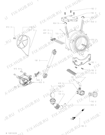 Схема №2 MWA 09148 WH/2 с изображением Микромодуль для стиралки Whirlpool 481010760644
