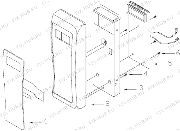 Схема №1 MO230DW UR (150307, WP800D-823) с изображением Модуль (плата) управления для микроволновой печи Gorenje 104219