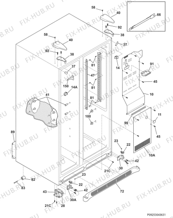 Взрыв-схема холодильника Aeg Electrolux 7380KG - Схема узла Housing 001