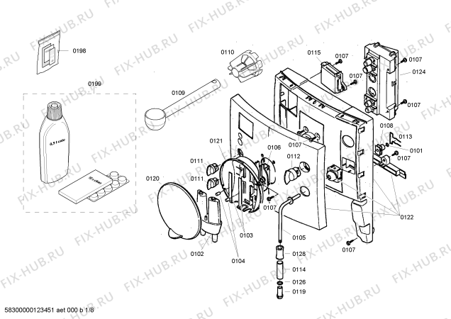 Схема №6 TK60001CH Surpresso S20 с изображением Модуль управления для электрокофеварки Siemens 00640646