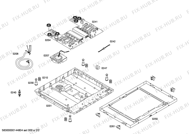 Взрыв-схема плиты (духовки) Balay 3EB805E BA.3I.60.SQ.24S.X.NO FRAME - Схема узла 02