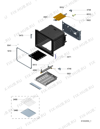 Схема №4 FS200SI с изображением Шланг для плиты (духовки) Whirlpool 480121101943