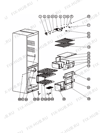 Взрыв-схема холодильника Indesit SB16730 (F065902) - Схема узла