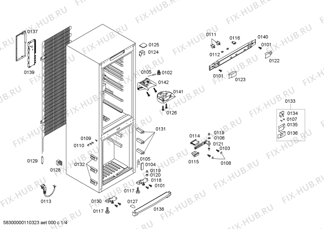 Схема №4 KGU34M90 с изображением Модуль управления для холодильника Bosch 00497344