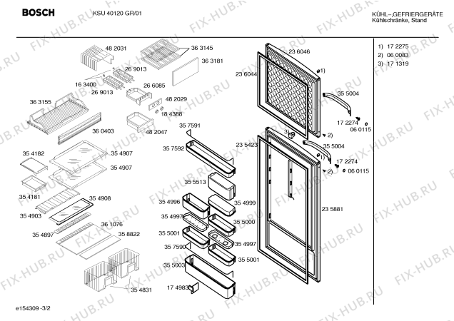 Взрыв-схема холодильника Bosch KSU40120GR - Схема узла 02