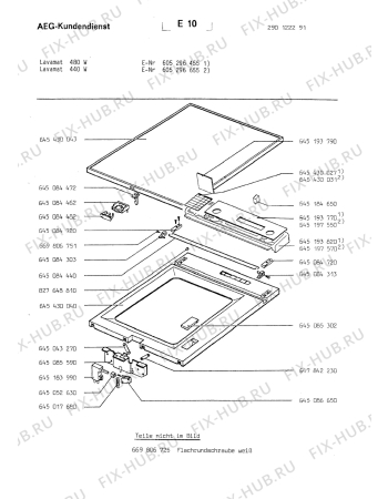 Схема №1 LAV480 WEISS с изображением Шарнир для составляющей Aeg 8996450843132