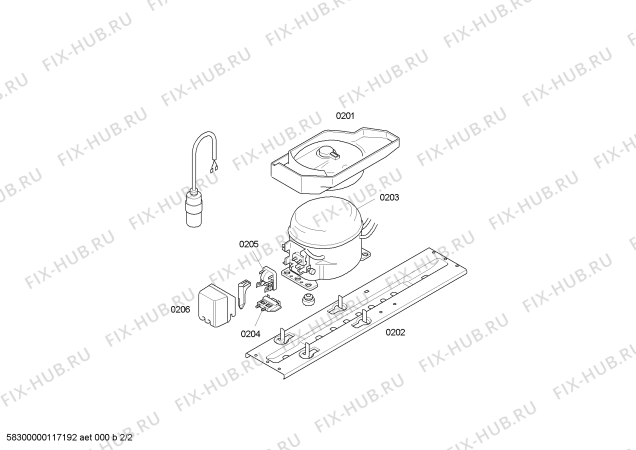 Взрыв-схема холодильника Bosch KTL15V20GB - Схема узла 02