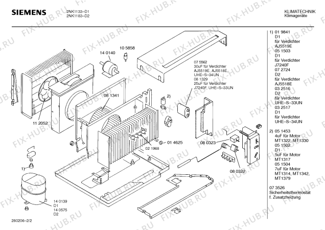 Схема №2 2NK1131 с изображением Панель для кондиционера Bosch 00081286