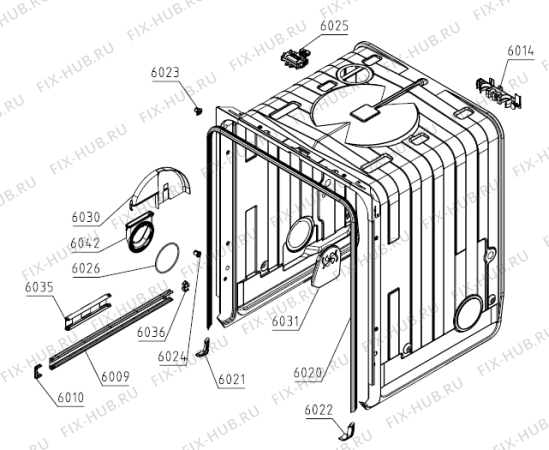 Взрыв-схема посудомоечной машины Asko DI7100S (731048, DW40.2) - Схема узла 07