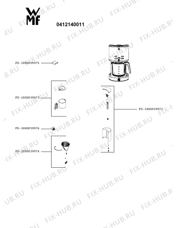 Схема №1 0412140011 с изображением Насос (помпа) для электрокофемашины Seb FS-1000039976