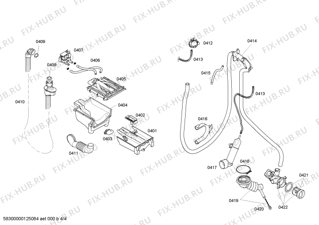 Взрыв-схема стиральной машины Bosch WAS287B0FF Logixx 8 Sensitive Silence - Схема узла 04