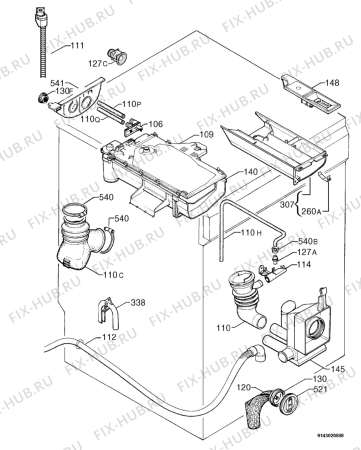 Взрыв-схема стиральной машины Privileg 599161_20278 - Схема узла Hydraulic System 272