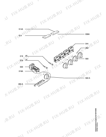 Взрыв-схема плиты (духовки) Juno Electrolux JEH11001E  R05 - Схема узла Functional parts 267