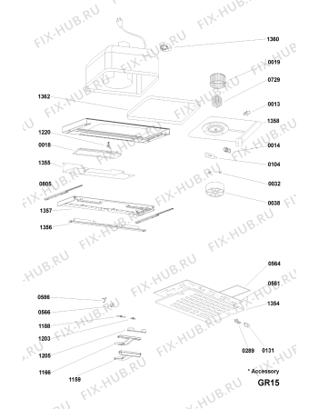 Схема №1 ADF 601 W с изображением Кнопка (переключатель) для вентиляции Whirlpool 481227158194