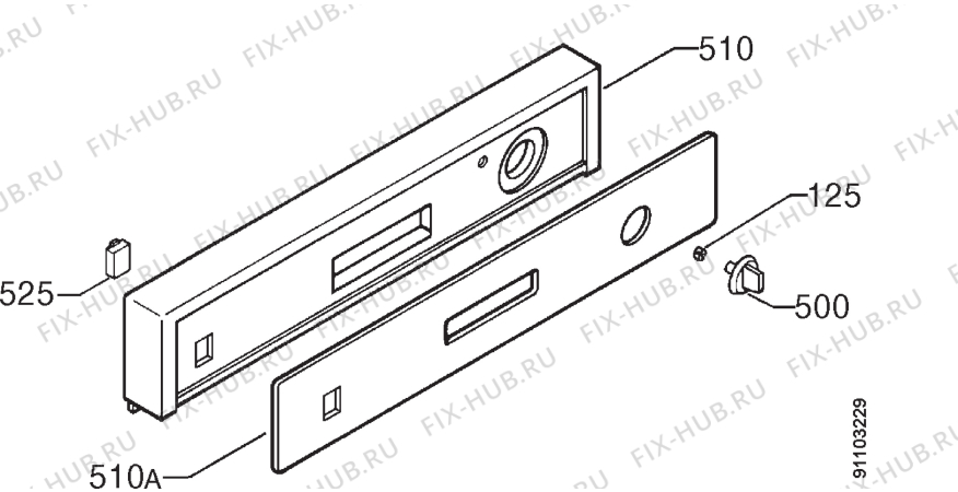 Взрыв-схема посудомоечной машины Tricity Bendix BK205B - Схема узла Command panel 037