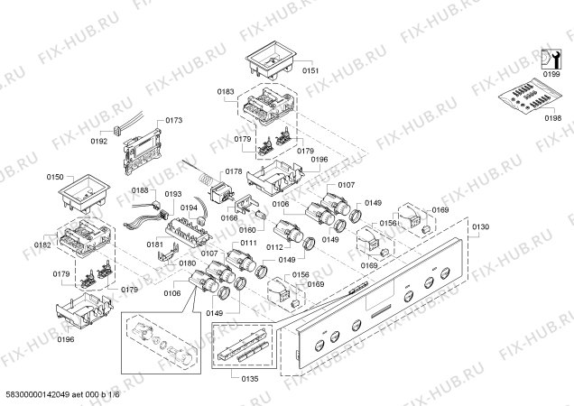 Схема №3 HE23AB210 с изображением Ручка переключателя для плиты (духовки) Siemens 00613389